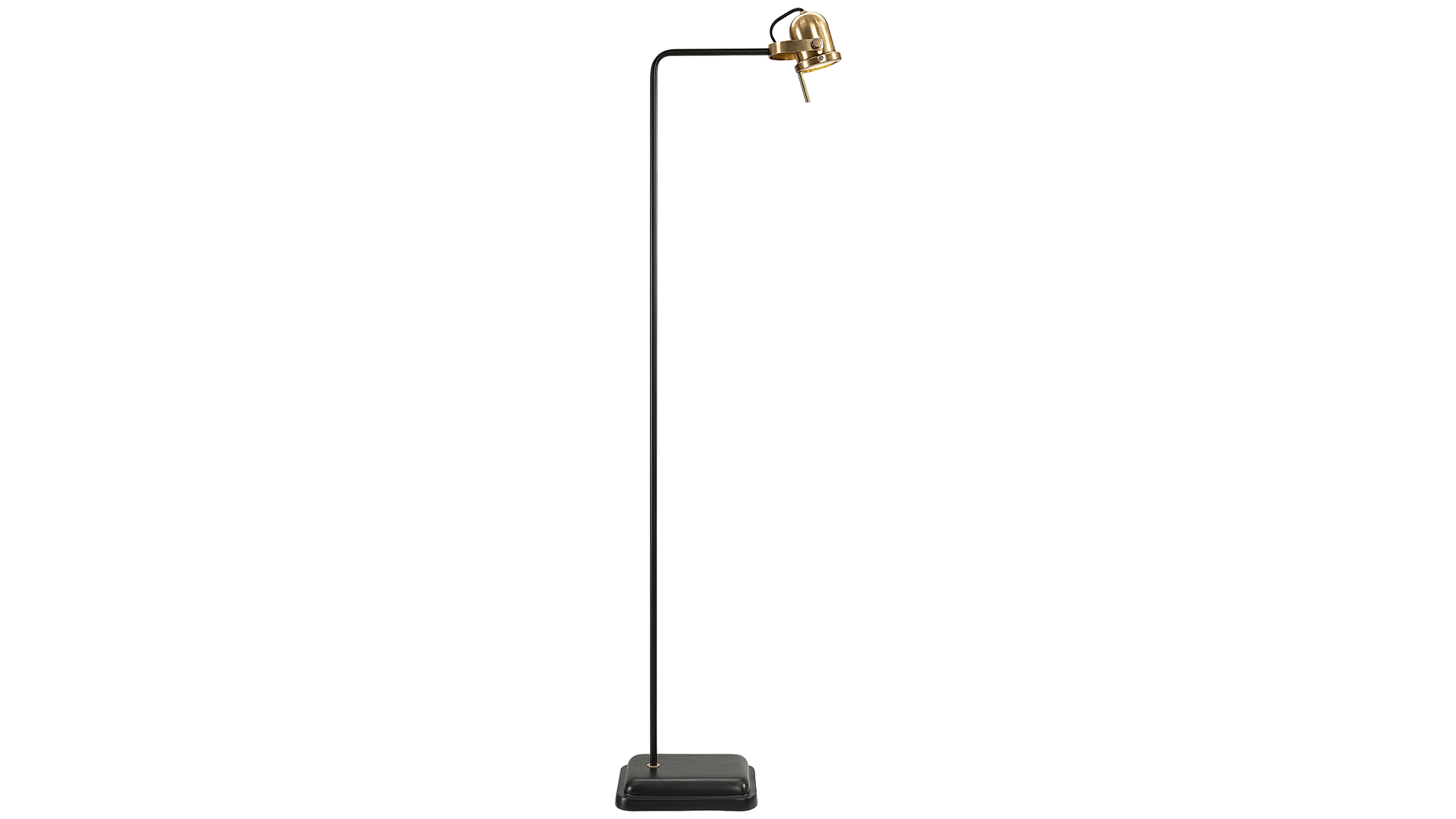 Leipzig golvlampa matt black/antique brass
