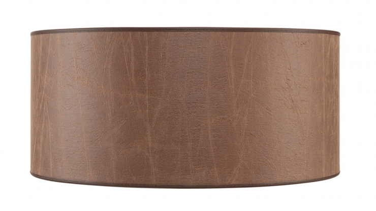 Cylinder lampskärm leather brown large
