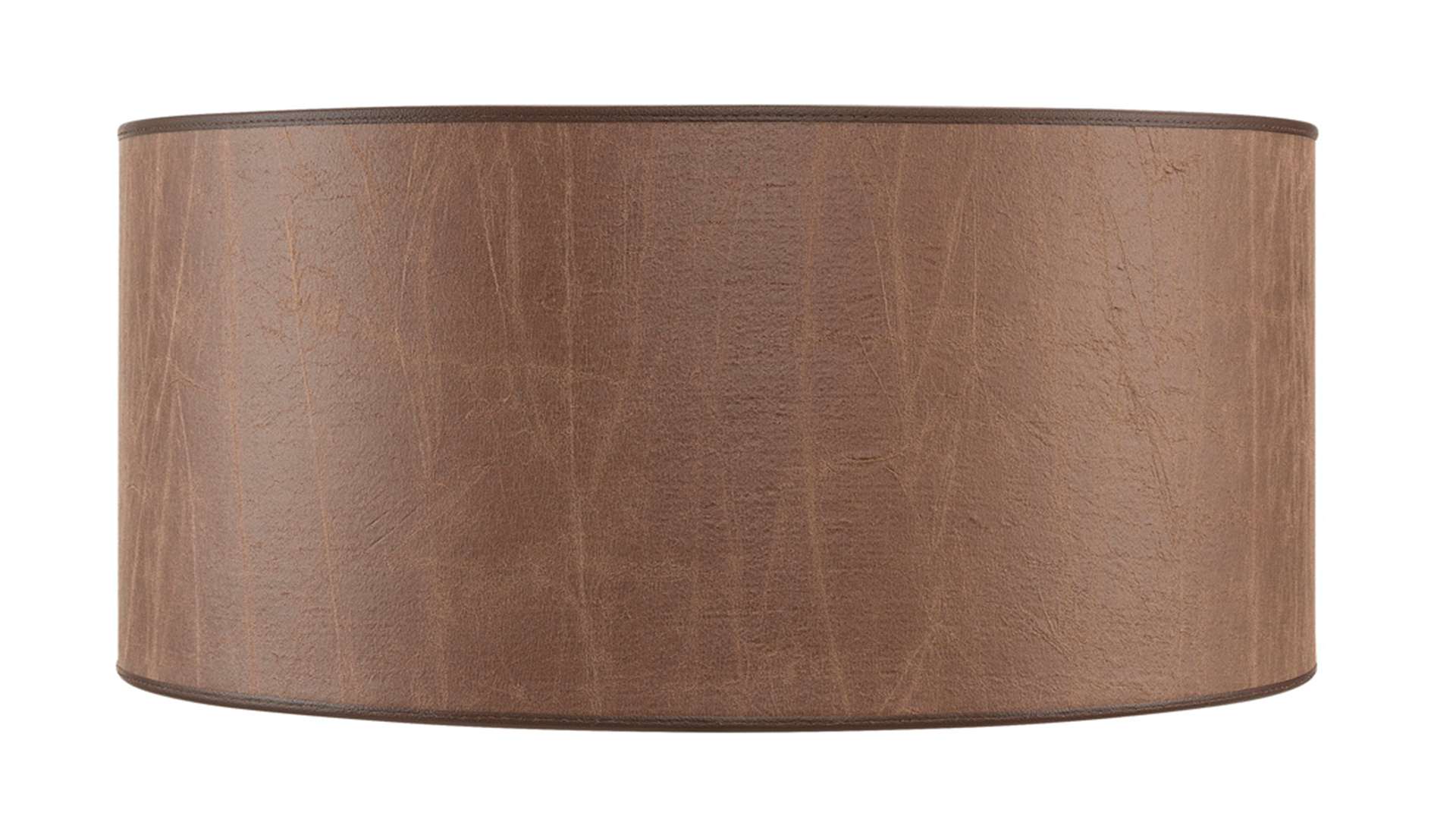 Cylinder lampskärm leather brown large