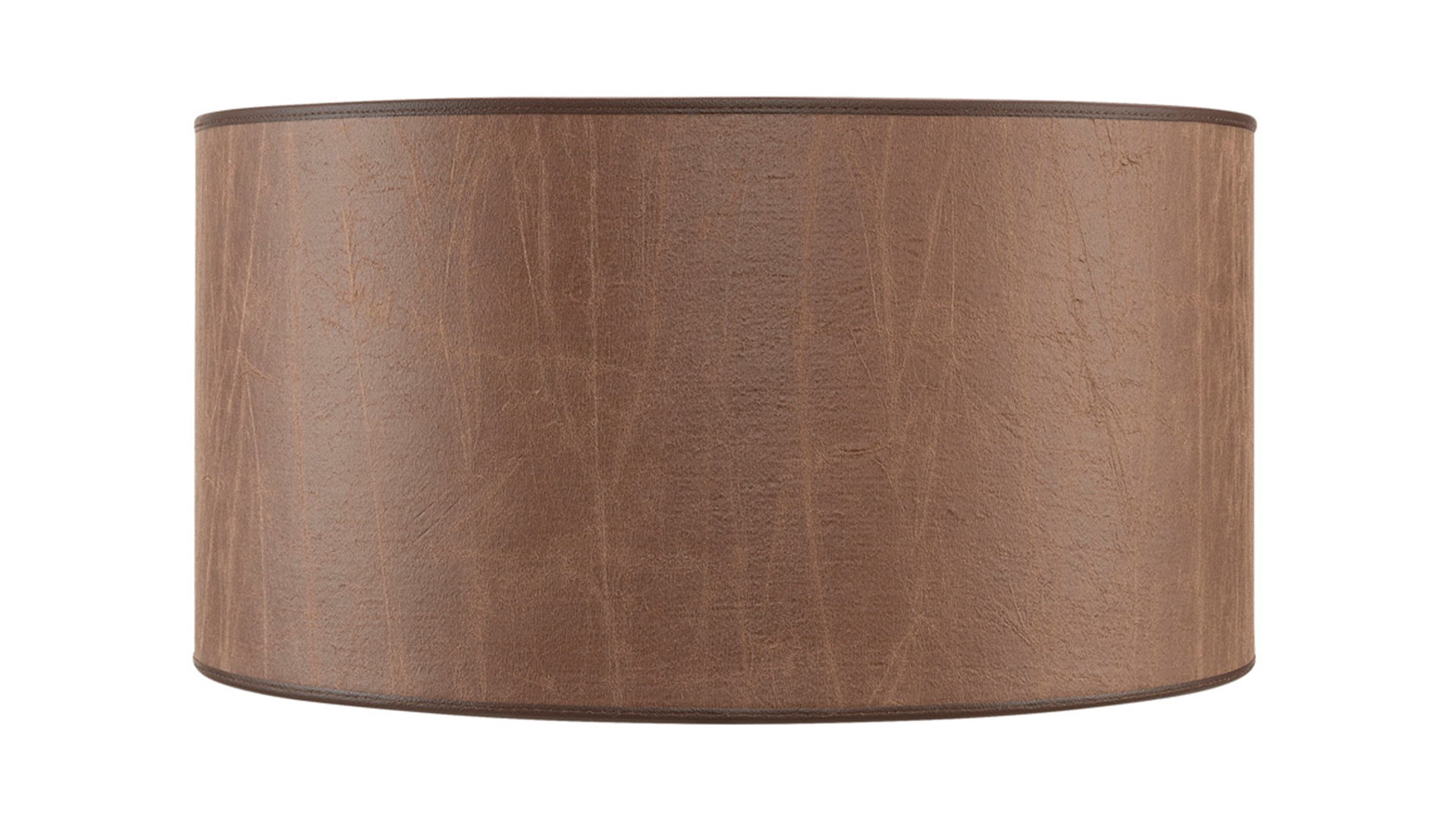 Cylinder lampskärm leather brown medium