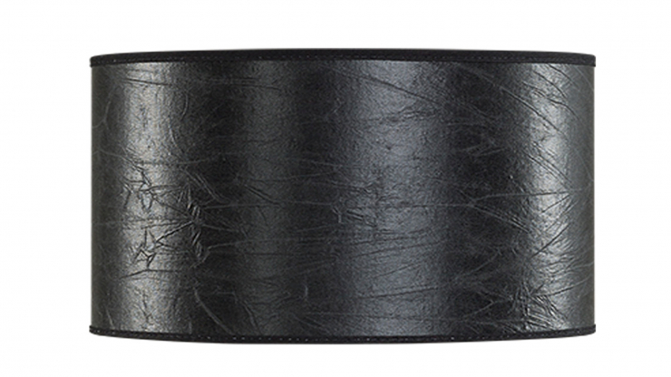 Cylinder lampskärm leather black medium