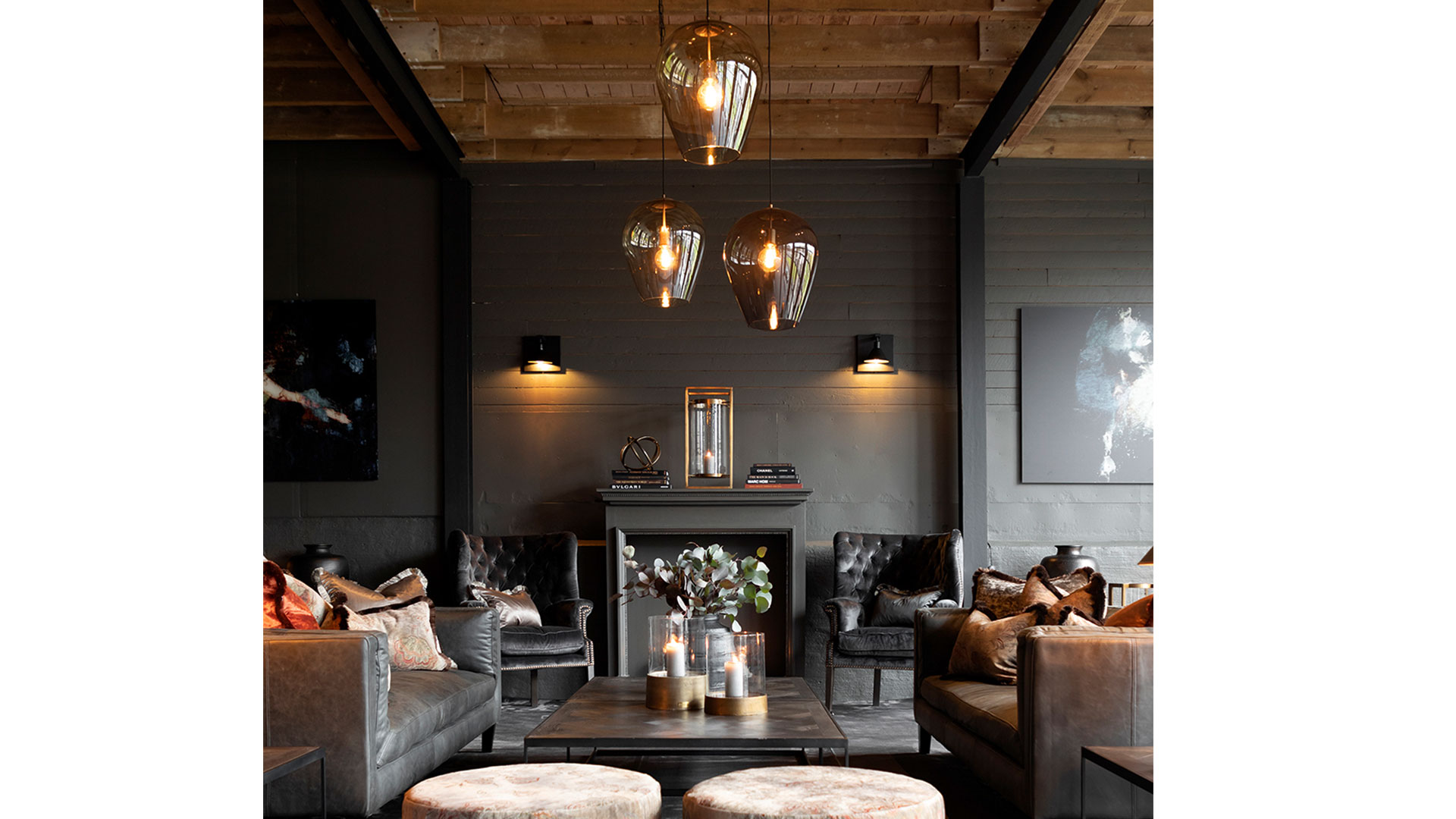 Infinity taklampa smoke grey