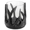 Antler ljuslykta matt black S
