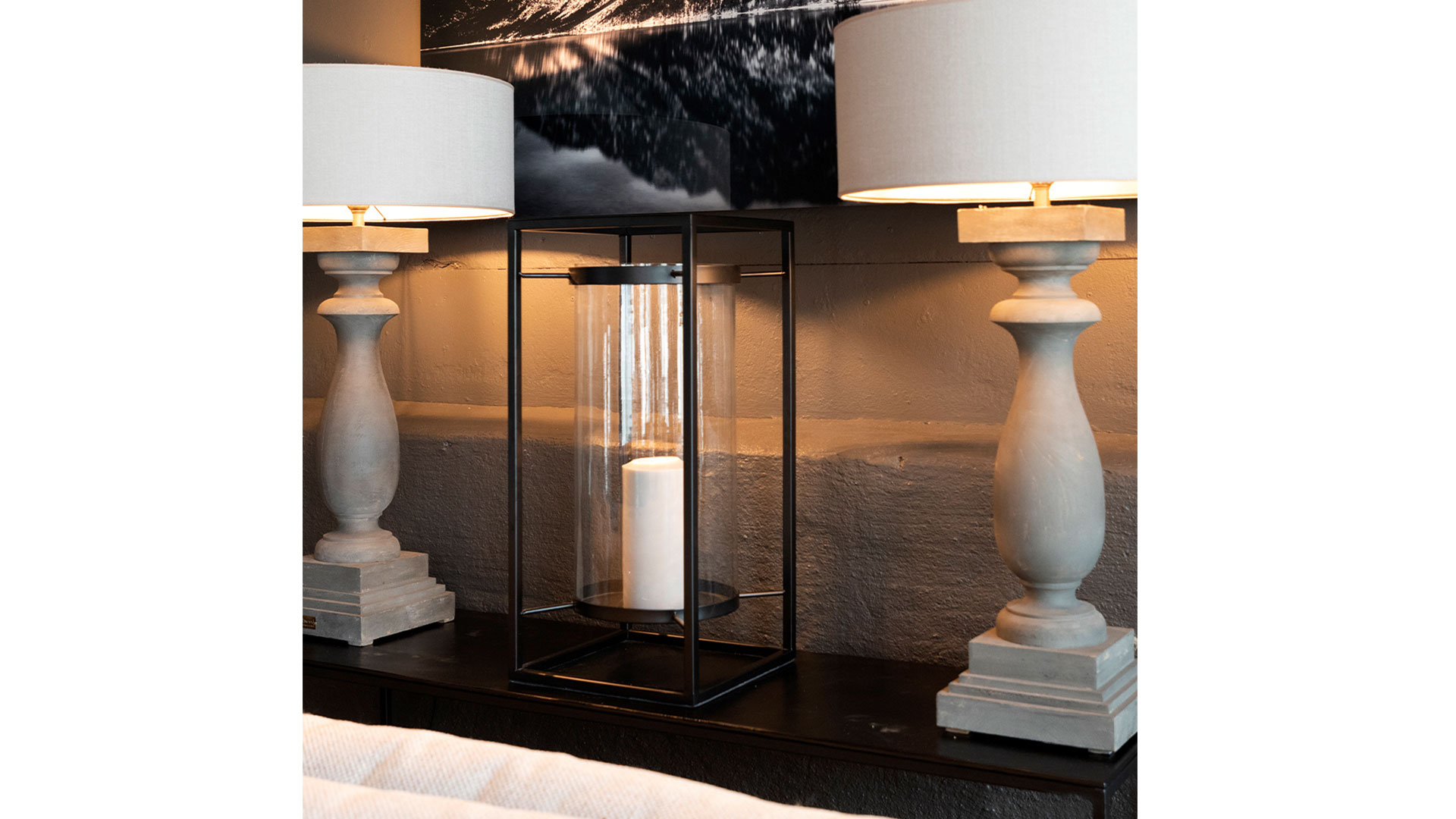 Sonoma ljuslykta matt black medium