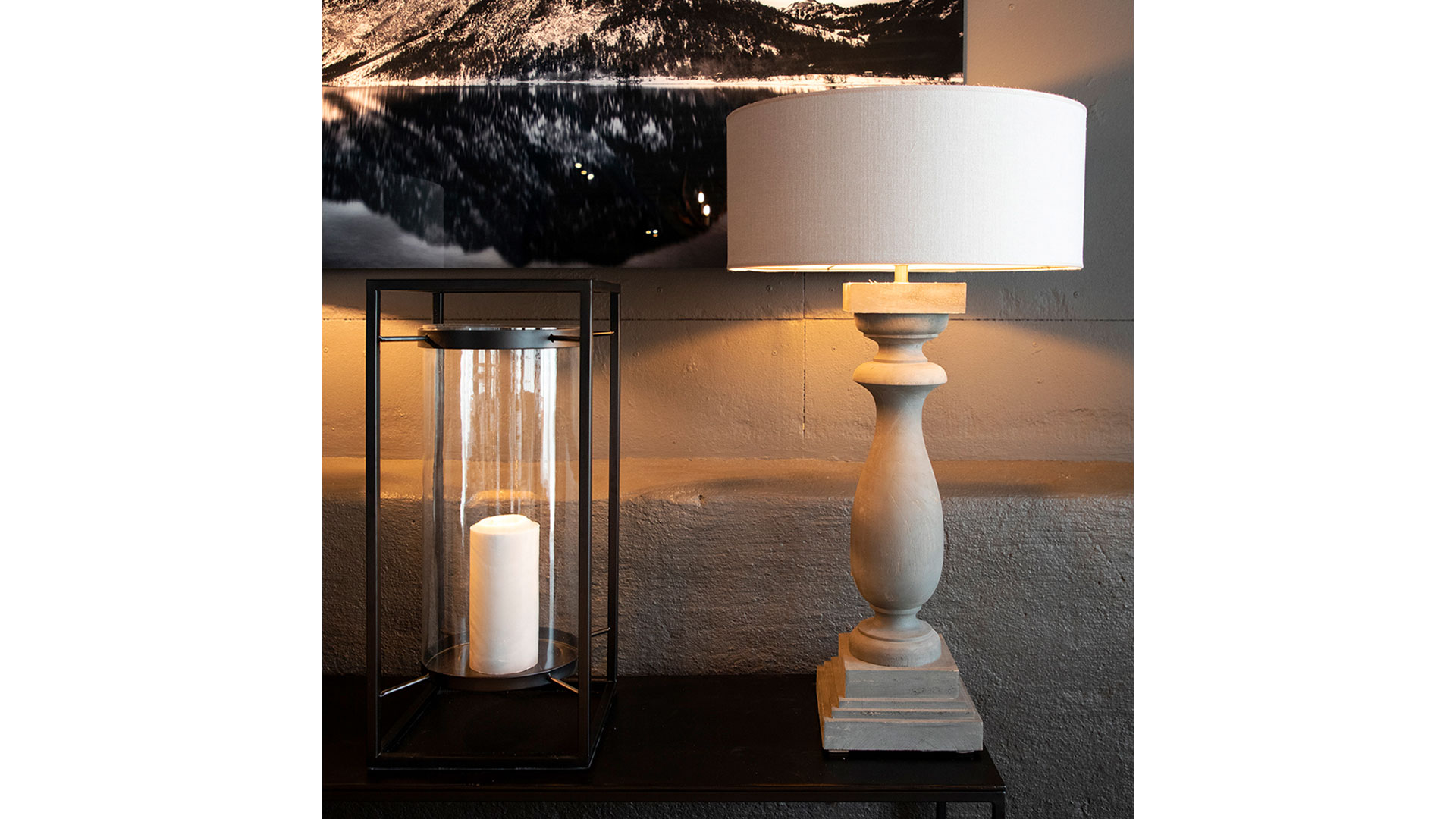 Sonoma ljuslykta matt black medium