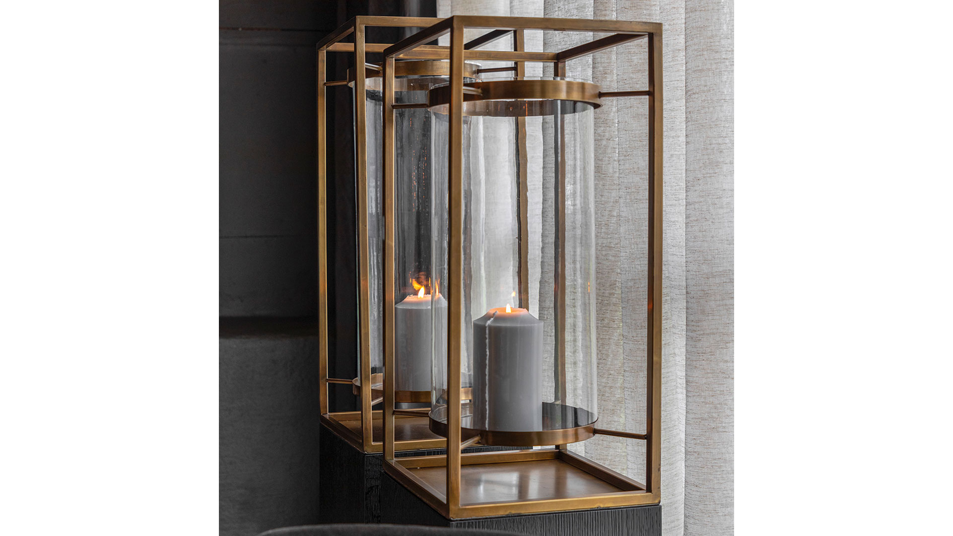 Sonoma ljuslykta antique brass medium