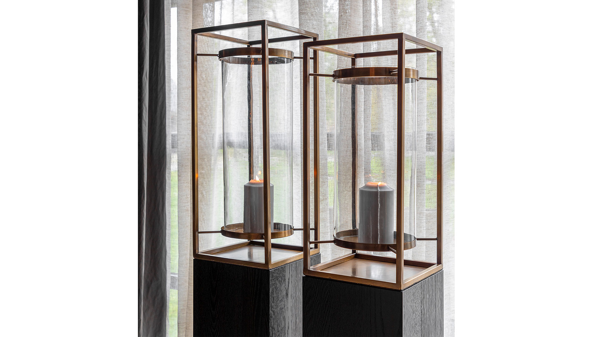 Sonoma ljuslykta antique brass medium