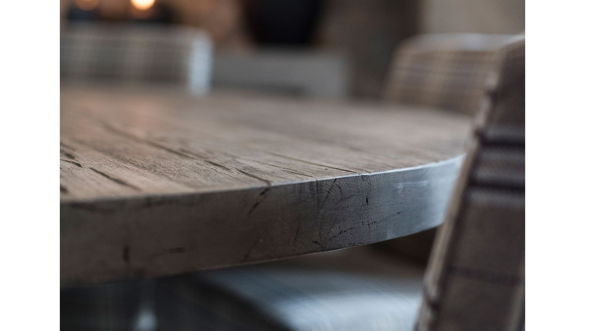 Paris runt matbord oak pebbles grey 150 cm