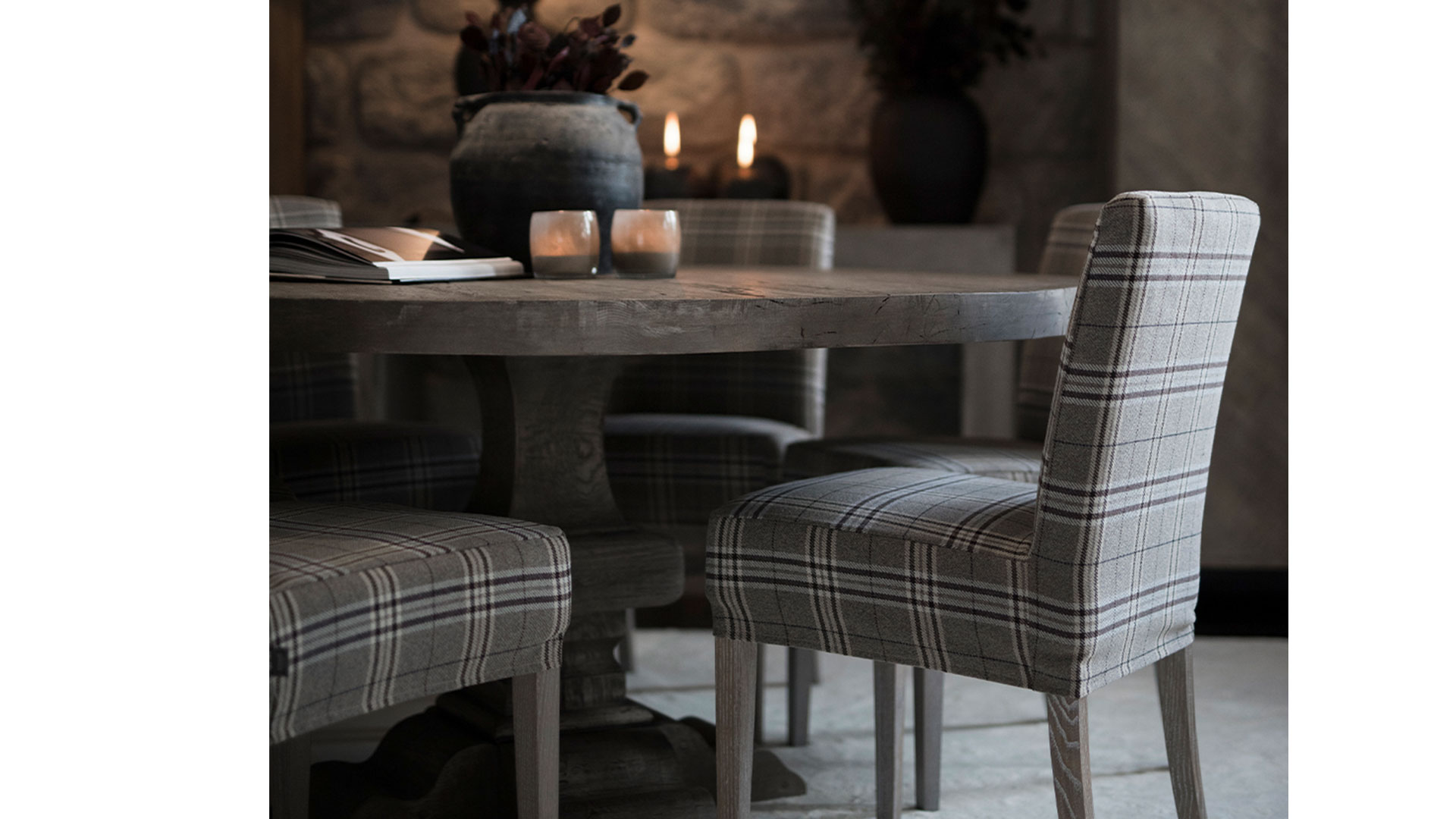 Paris runt matbord oak pebbles grey 150 cm