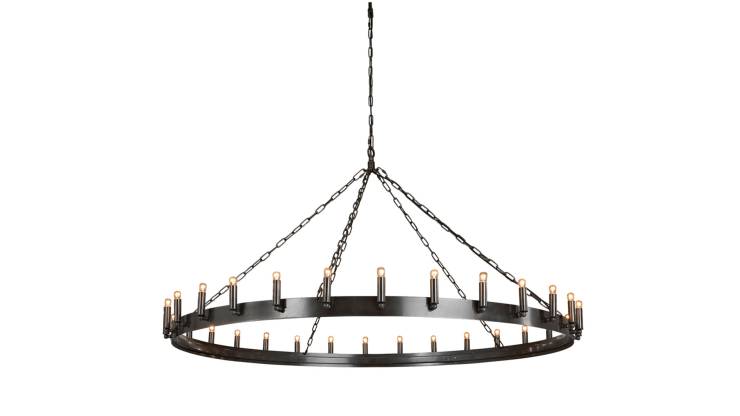 Crown taklampa antique iron L