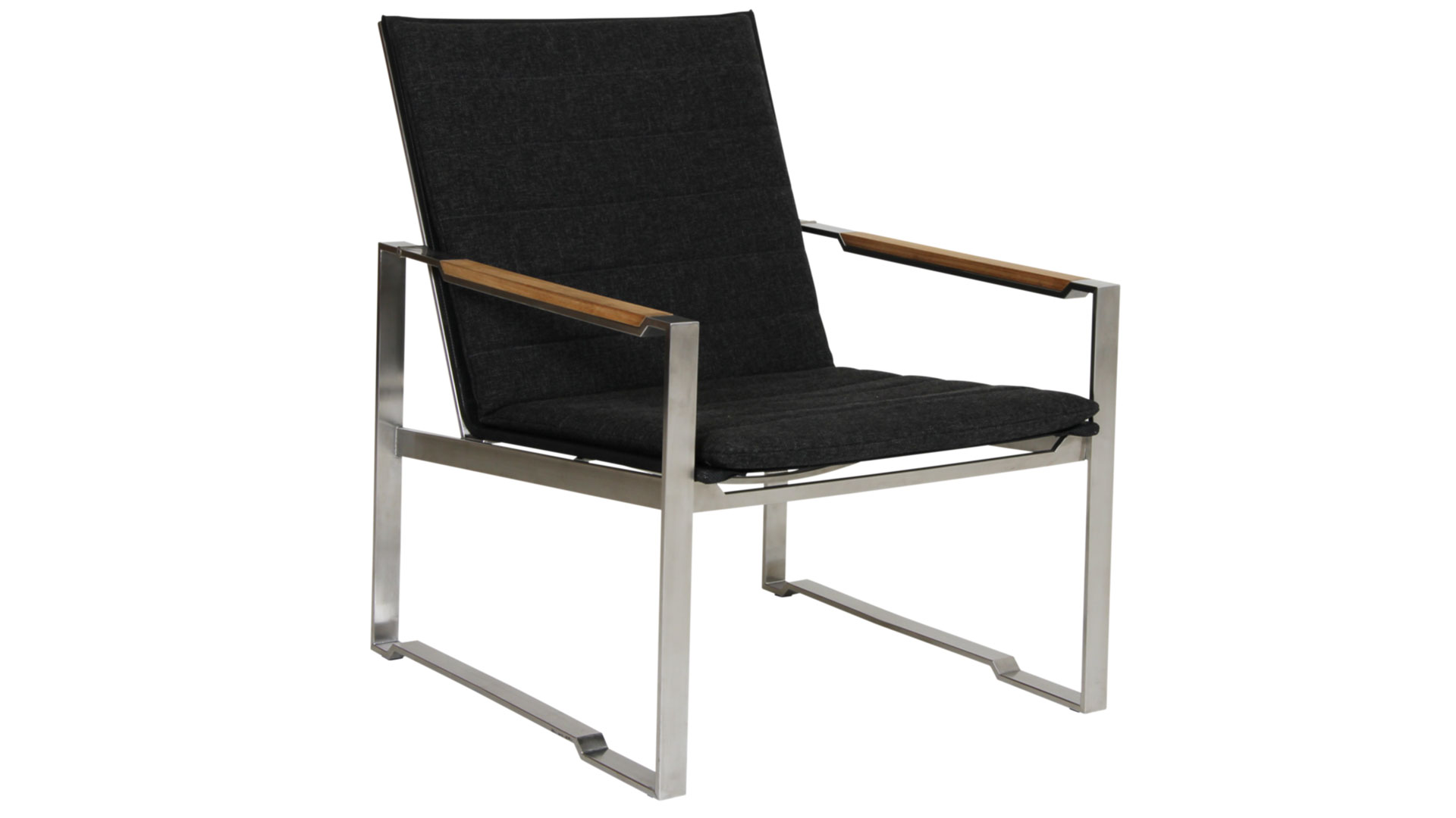 Gotland fåtölj grå/svart/teak