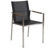 Gotland karmstol teak/grå