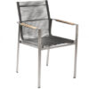 Gotland karmstol teak/grå/konstrotting