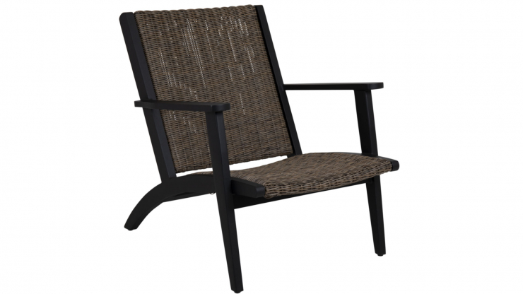 BR-2249-80-65 Kira loungefåtölj svart/konstrotting