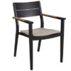 Chios karmstol inkl. dyna svart/teak