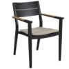 Chios karmstol inkl. dyna svart/teak