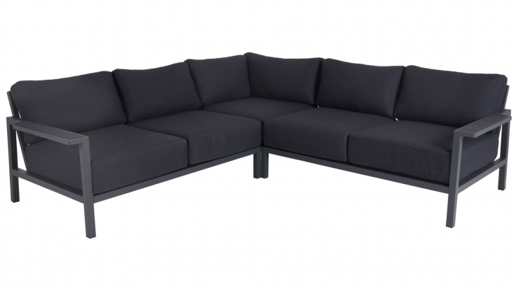 Skalfort hörnsoffa grå/grå