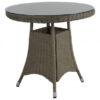 Hornbrook runt matbord beige/glas 80cm