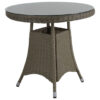 Hornbrook runt matbord beige/glas 80cm