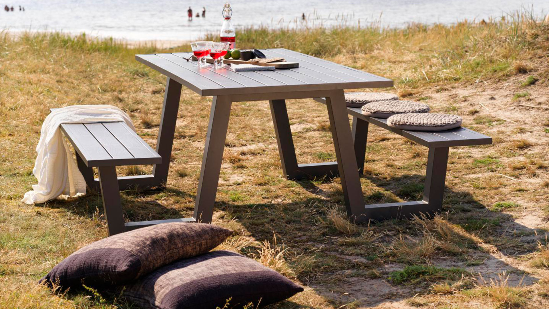 Bolid picnicbord grå