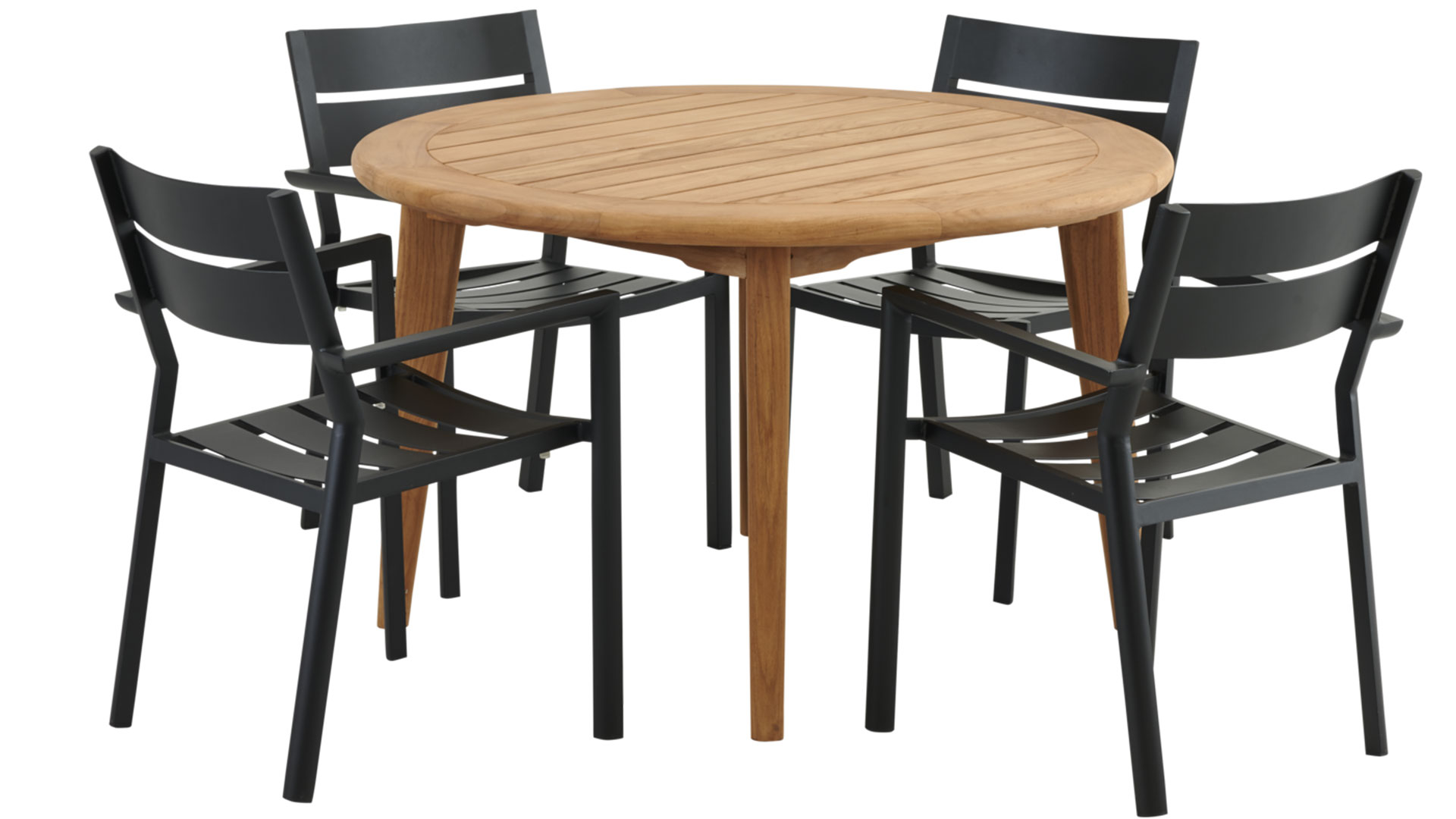 BR-4168_3 Lilja matbord runt teak 120cm