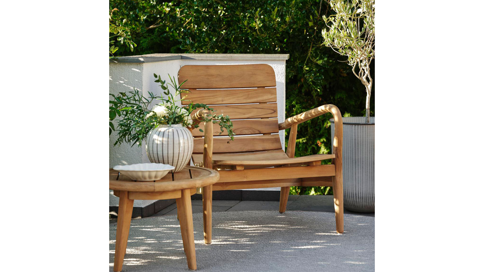 BR-4187_4 Lilja runt soffbord/sidobord teak 50cm