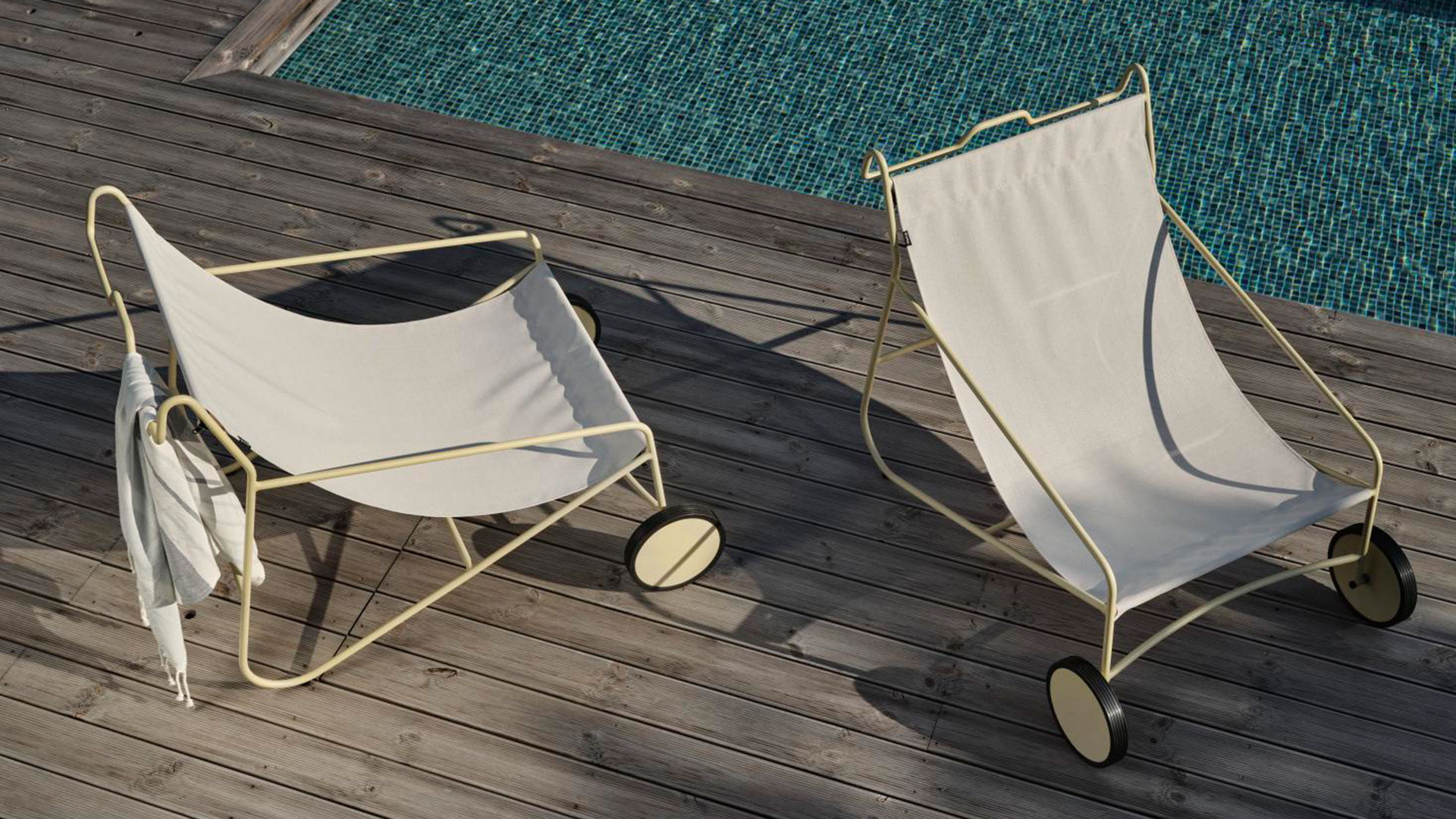 Poul chair loungefåtölj gul