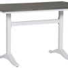 Maine cafébord vit/grå 120cm