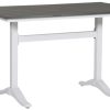 Maine cafébord vit/grå 120cm