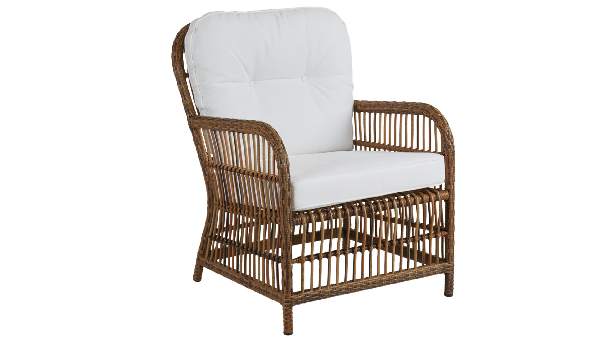 Anemon loungefåtölj brun/vit