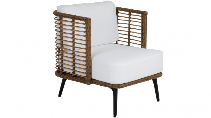 Covelo fåtölj natur/svart/vit