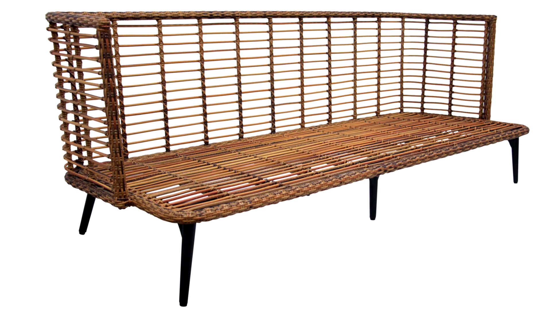 Covelo soffa 3-sits natur/svart/vit