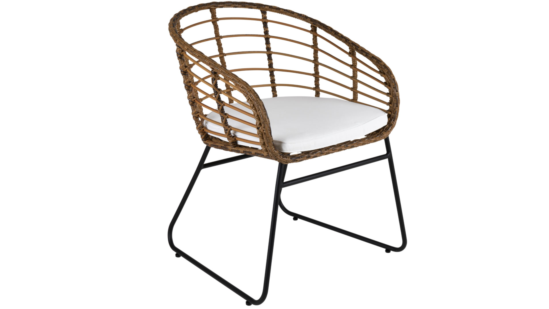 Covelo matstol natur/svart/vit