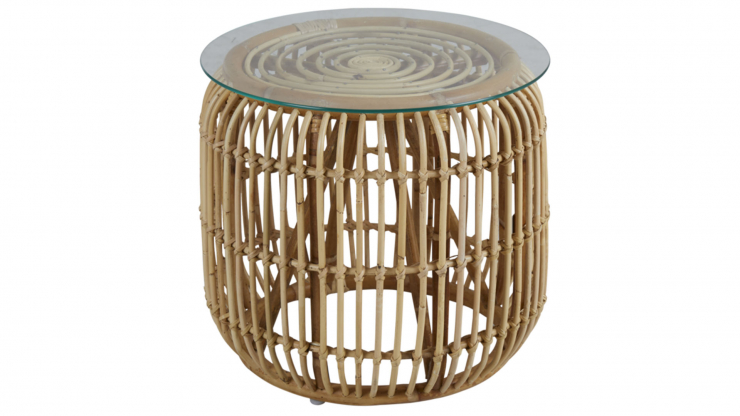 Vallda sidobord rotting/glas 49cm