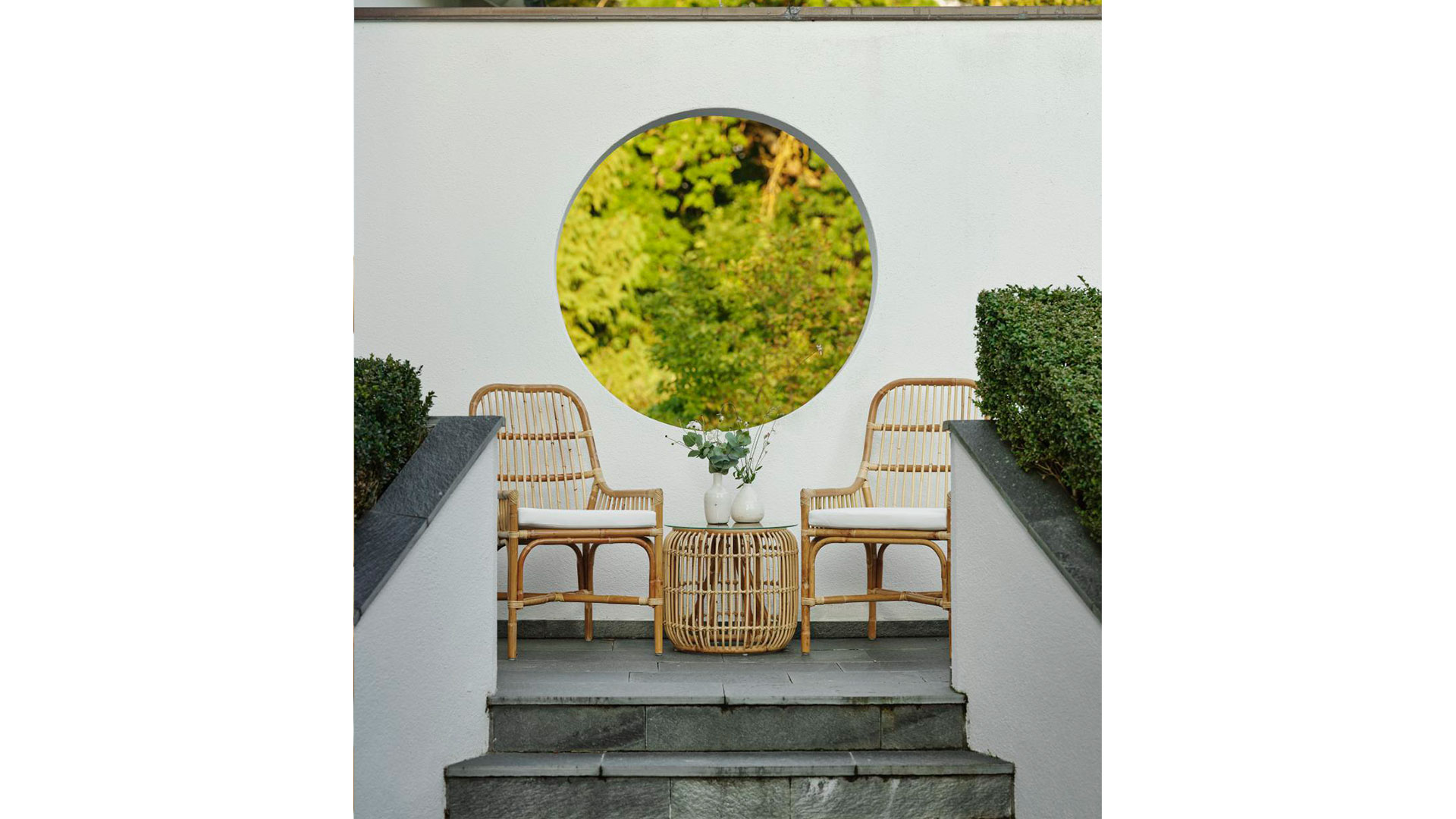 Vallda sidobord rotting/glas 49cm