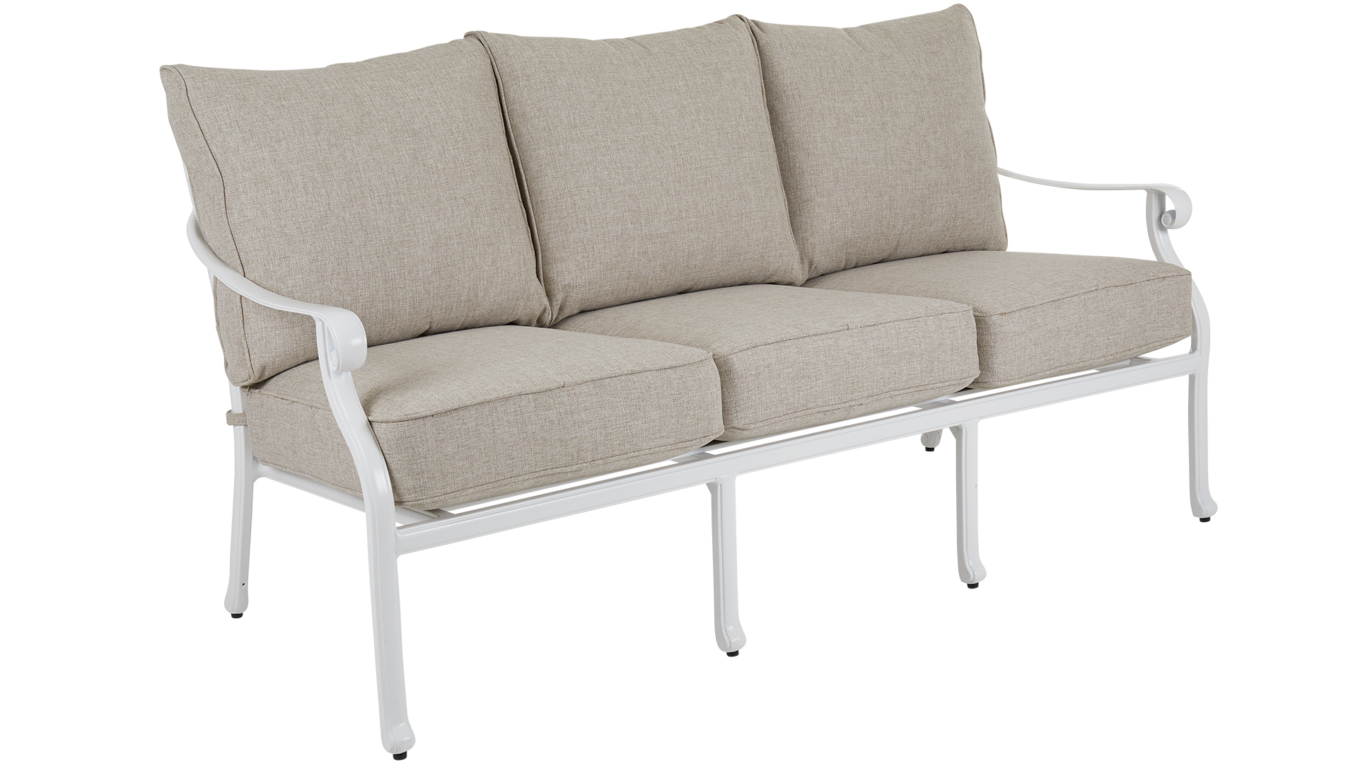 Arras 3-sits soffa vit inkl.dynor