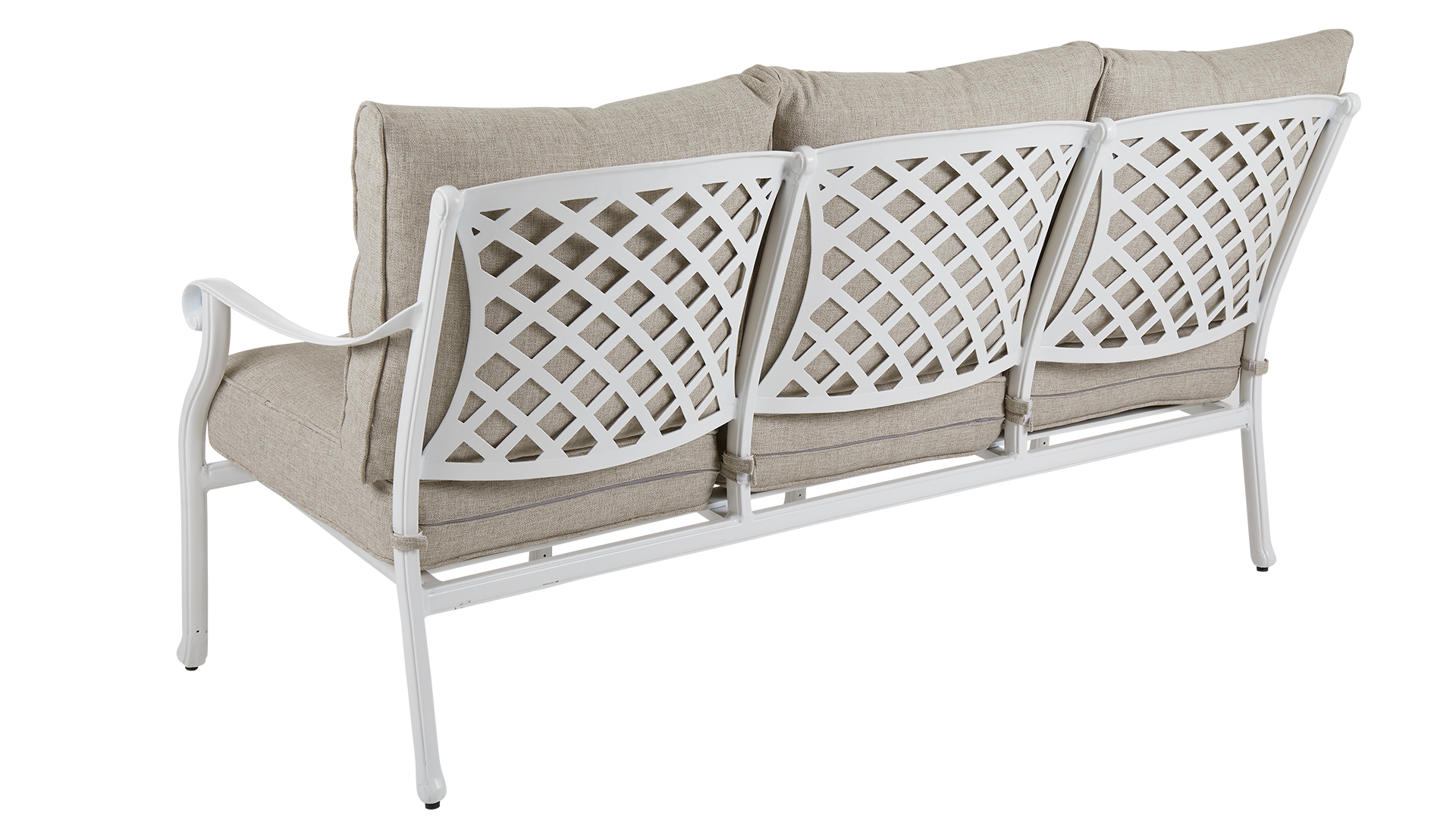 Arras 3-sits soffa vit inkl.dynor