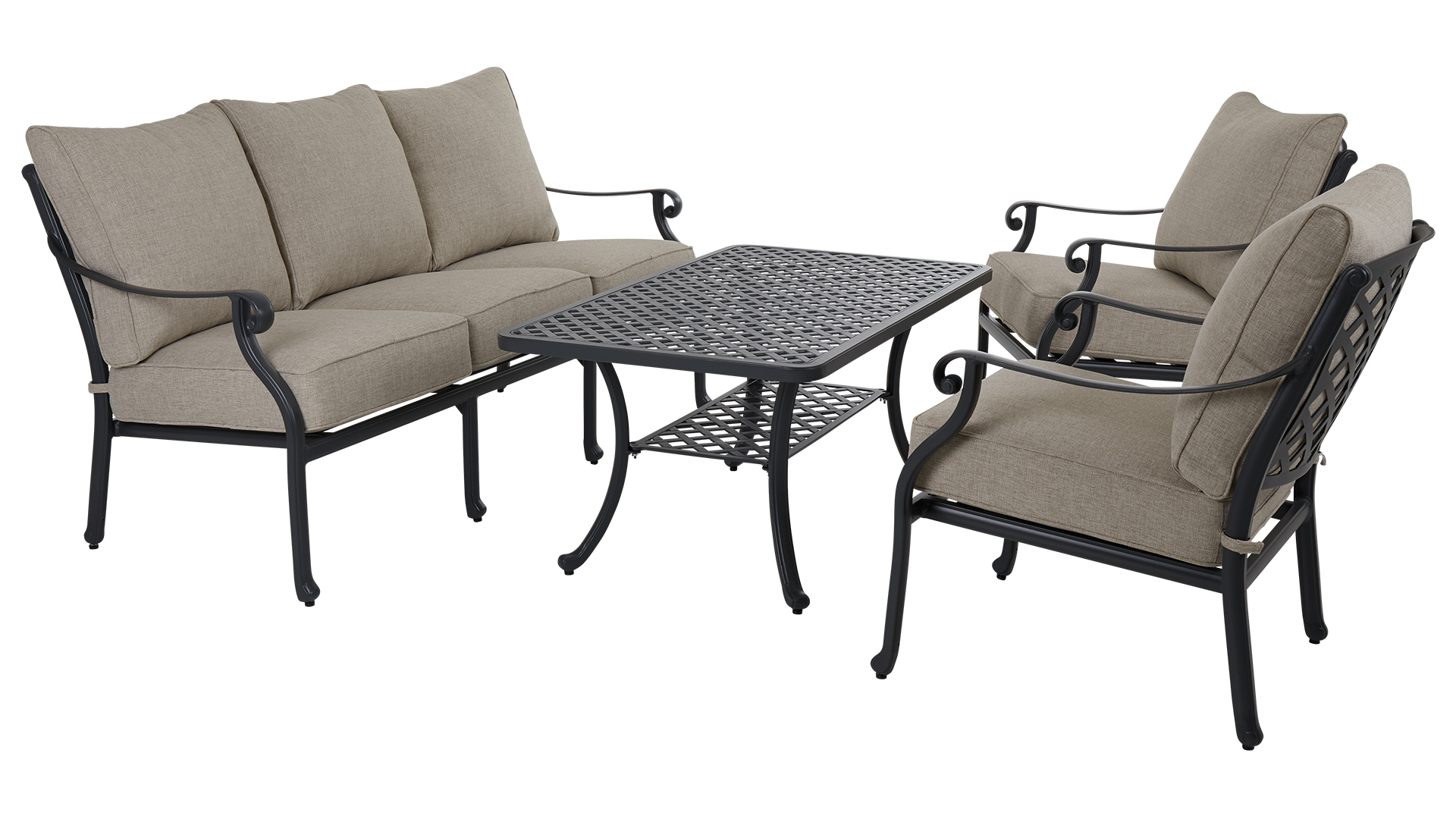 Arras soffbord antracit 125cm