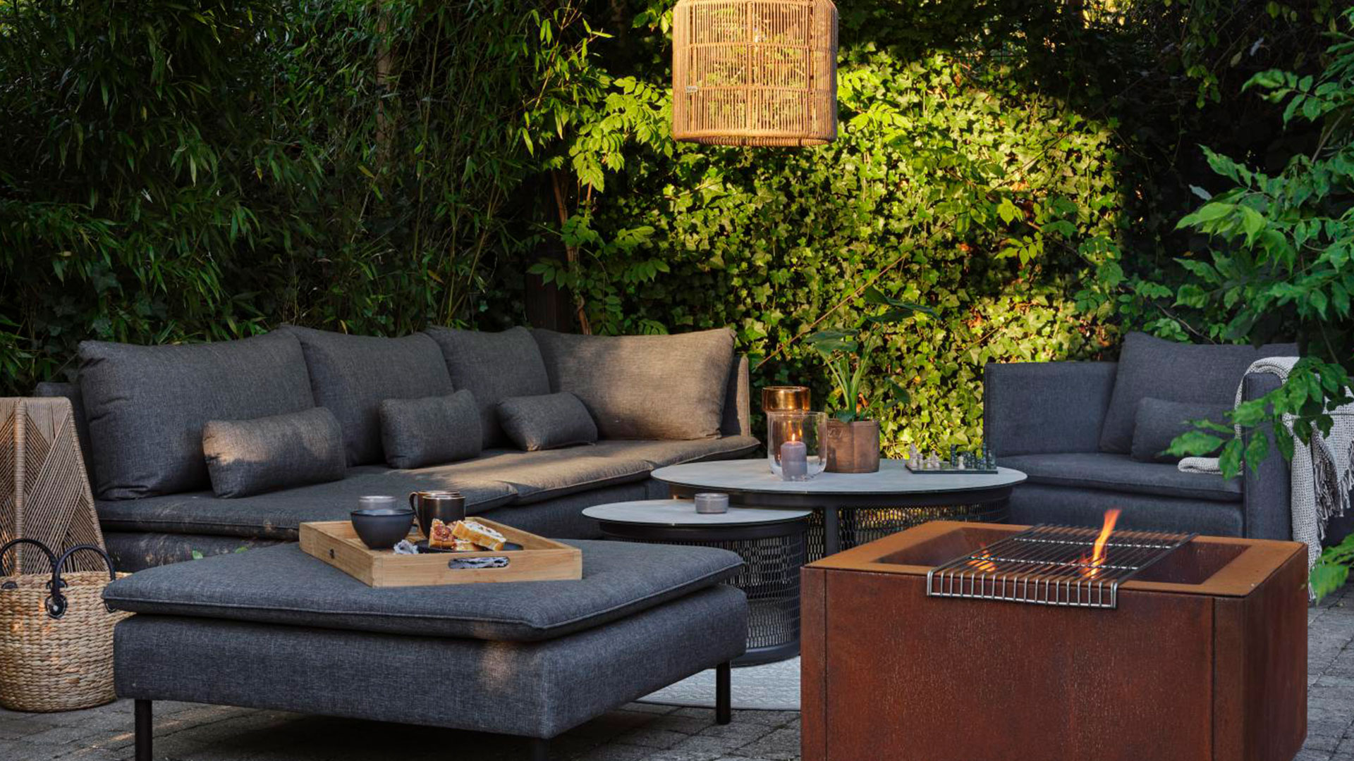 Virgo soffbord svart/grå 105cm