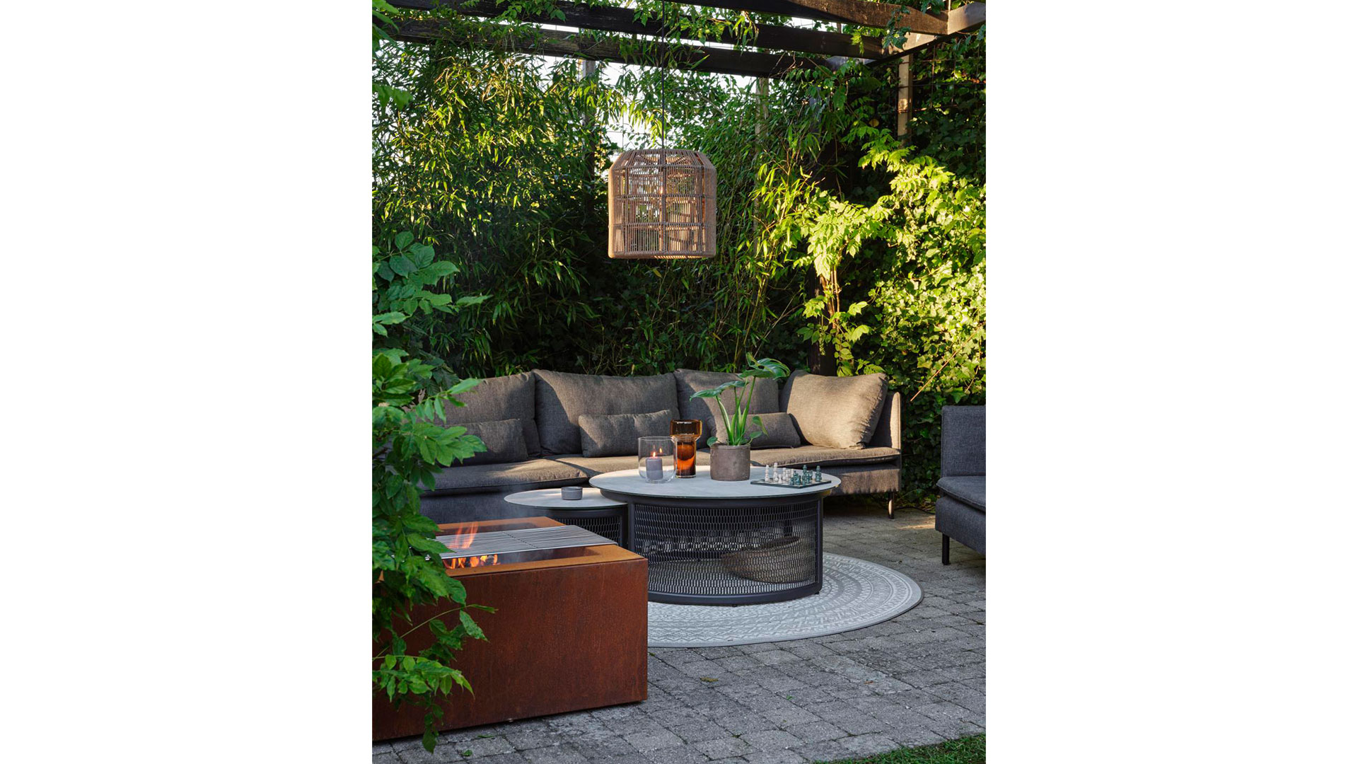 Virgo soffbord svart/grå 105cm