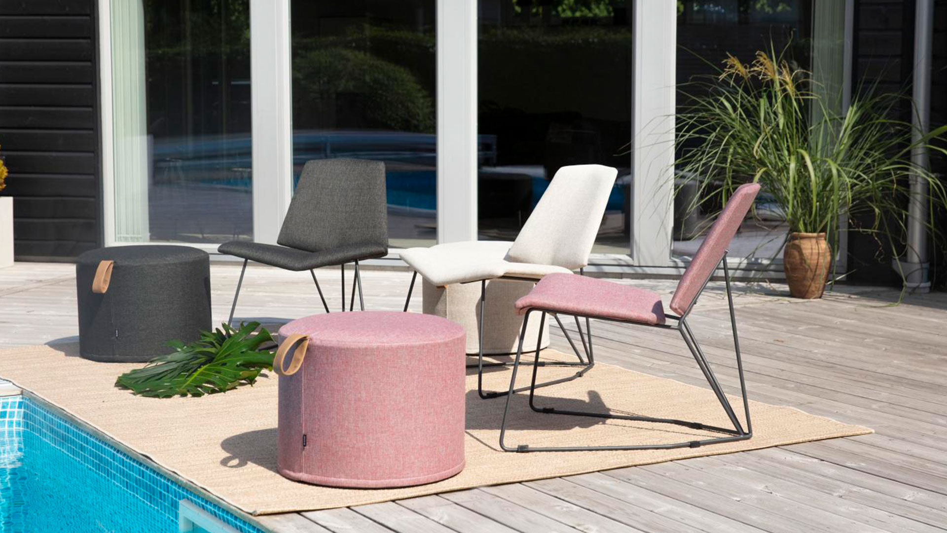 Pollux fåtölj antracit/peony