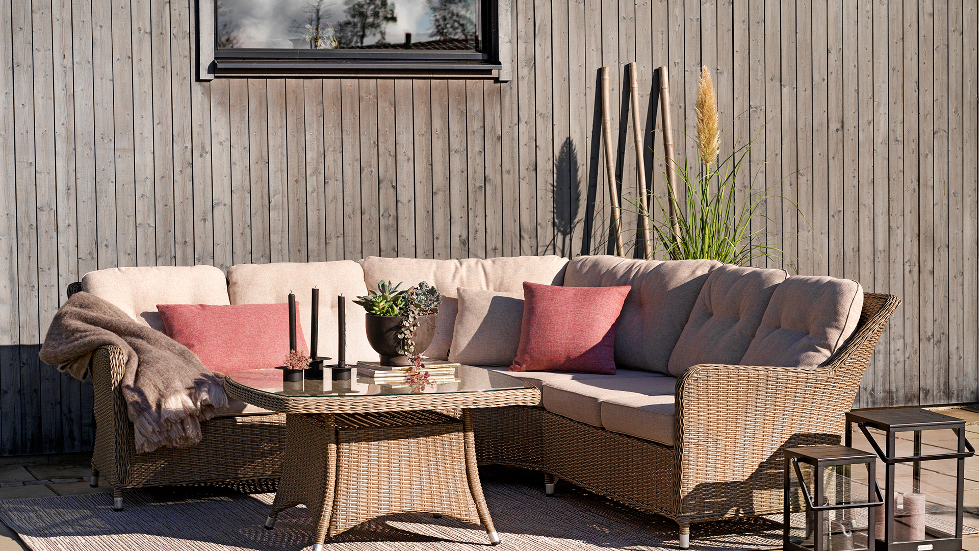 Hornbrook hörnsoffa beige