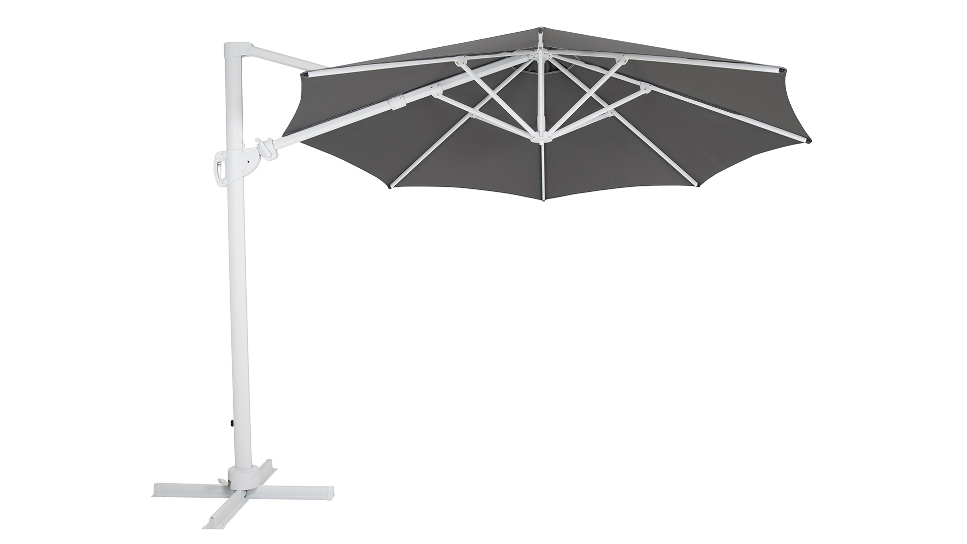 Varallo parasoll vit/grå 300cm