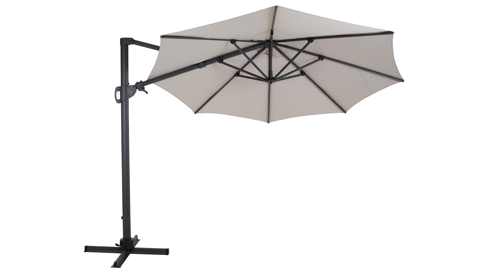 Varallo parasoll grå/khaki 300cm