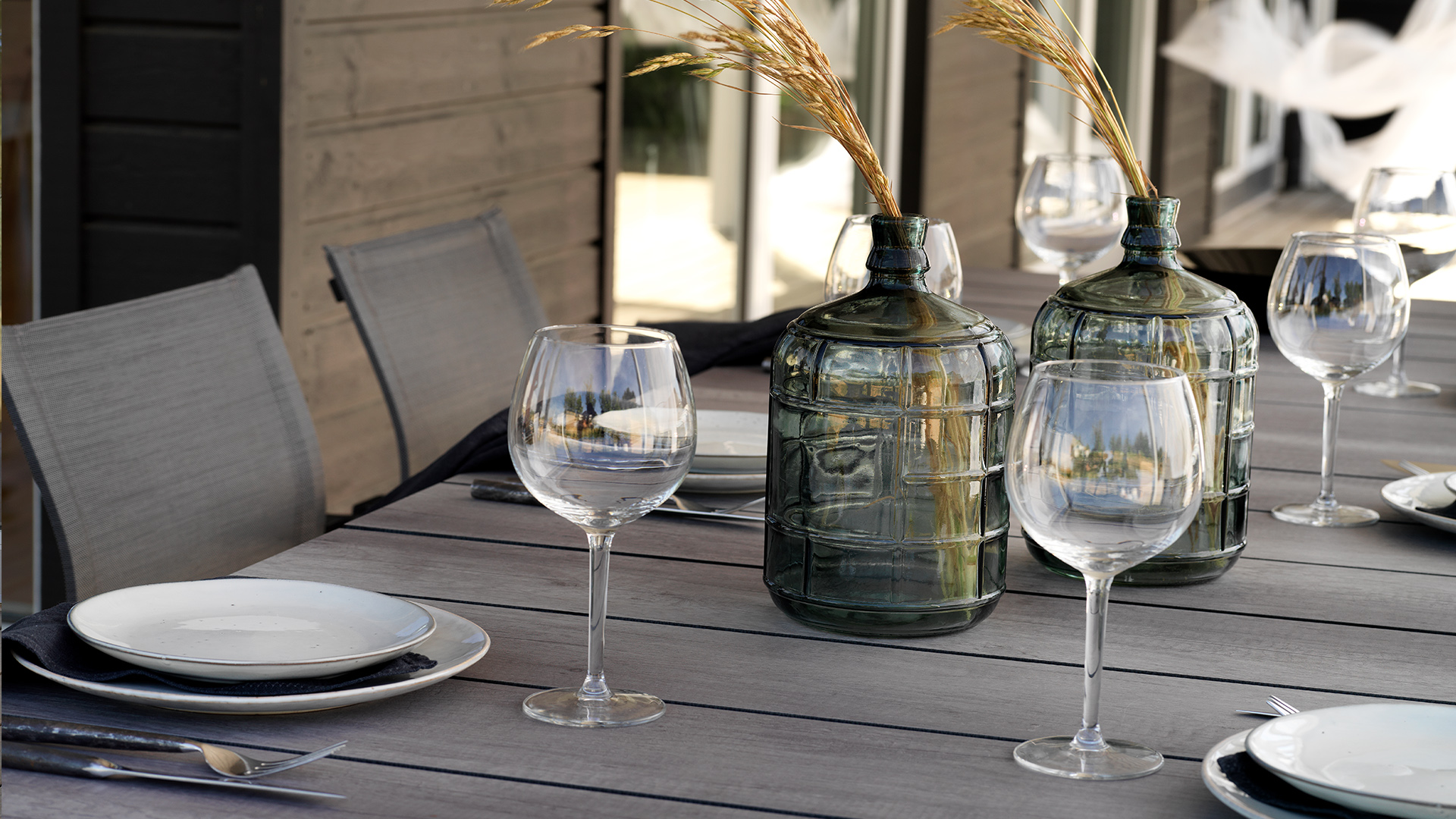 Hillmond matbord svart/grå 160cm