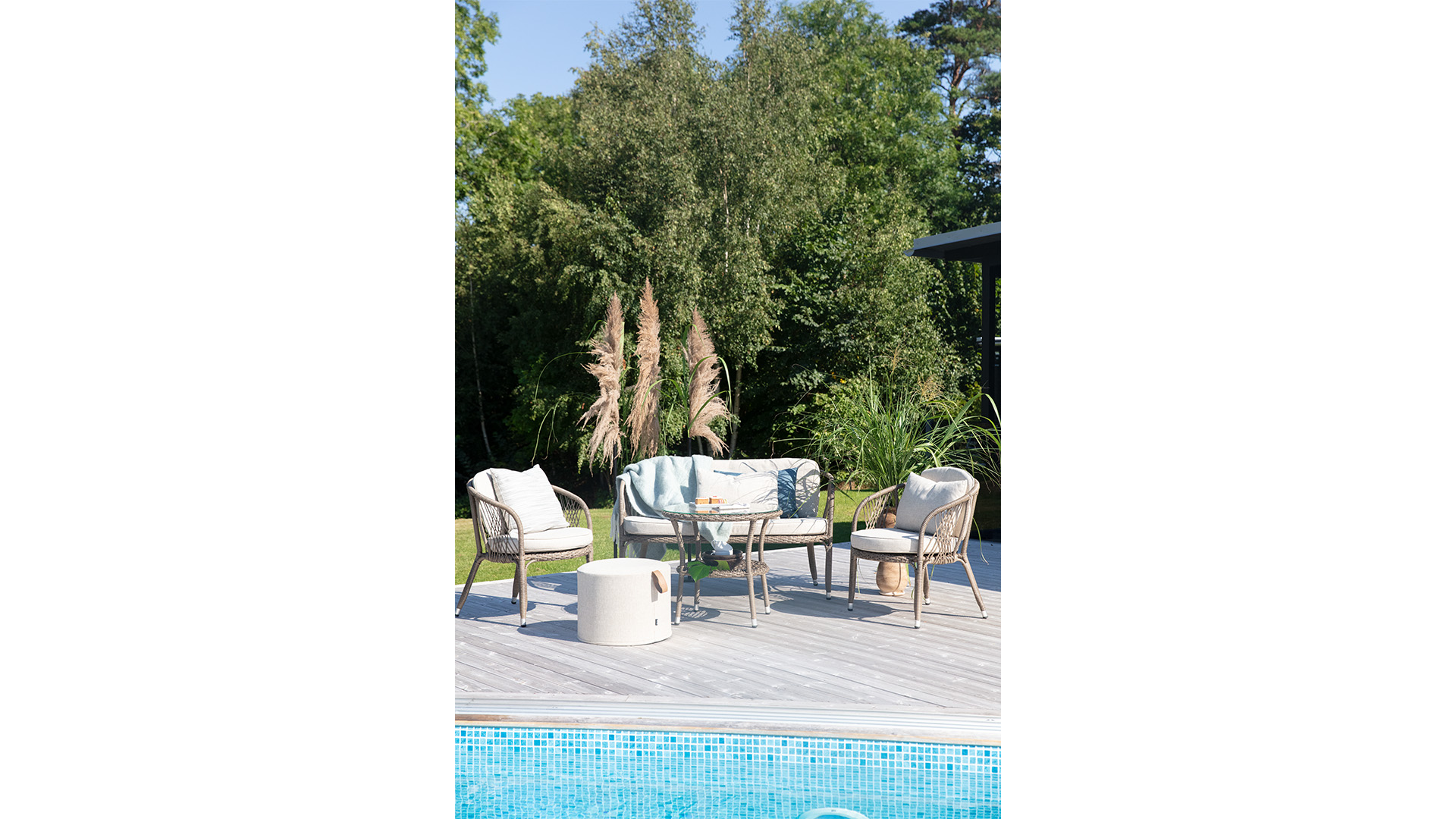 Apel fåtölj natur inkl. dyna