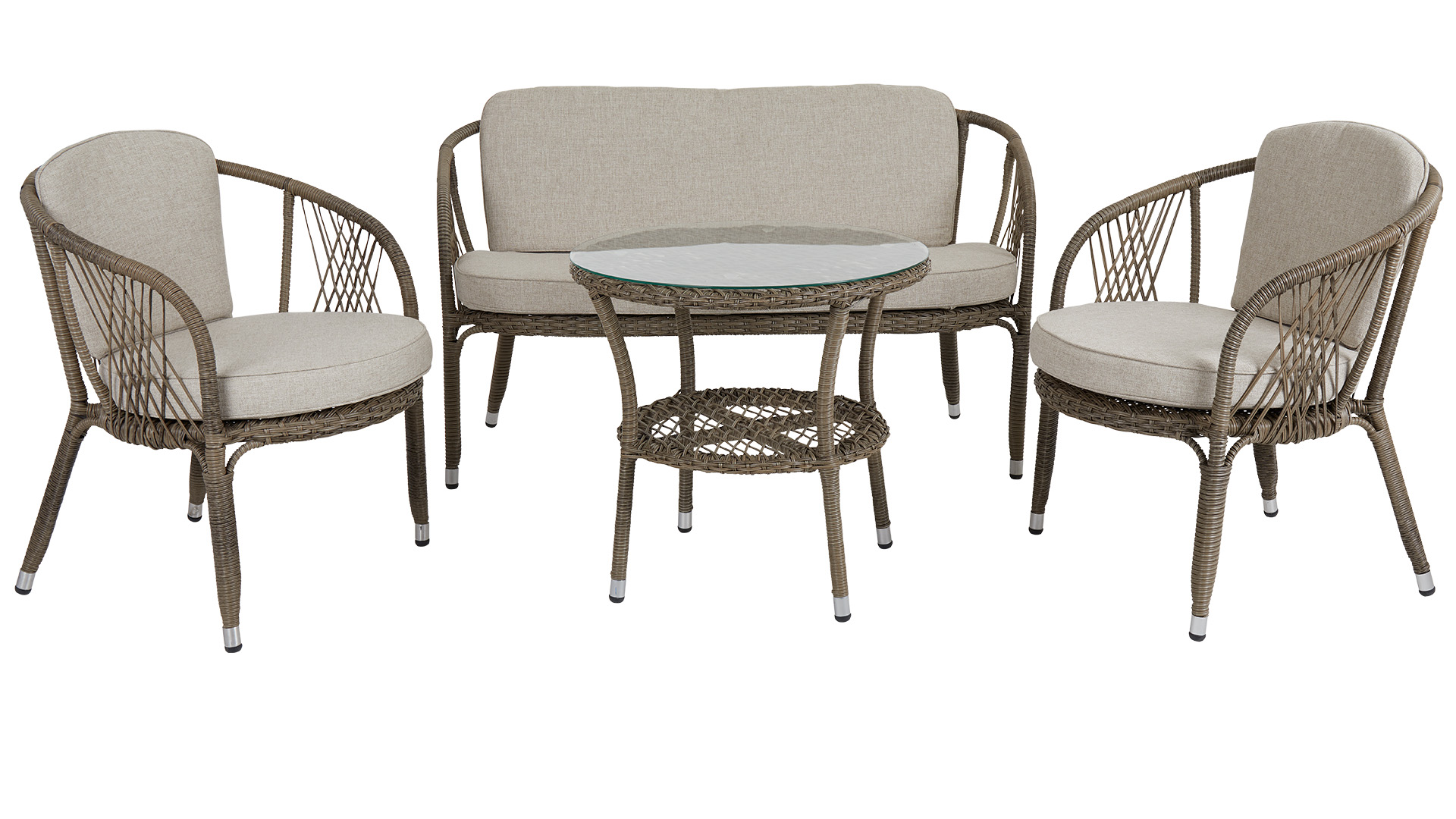 Apel fåtölj natur inkl. dyna