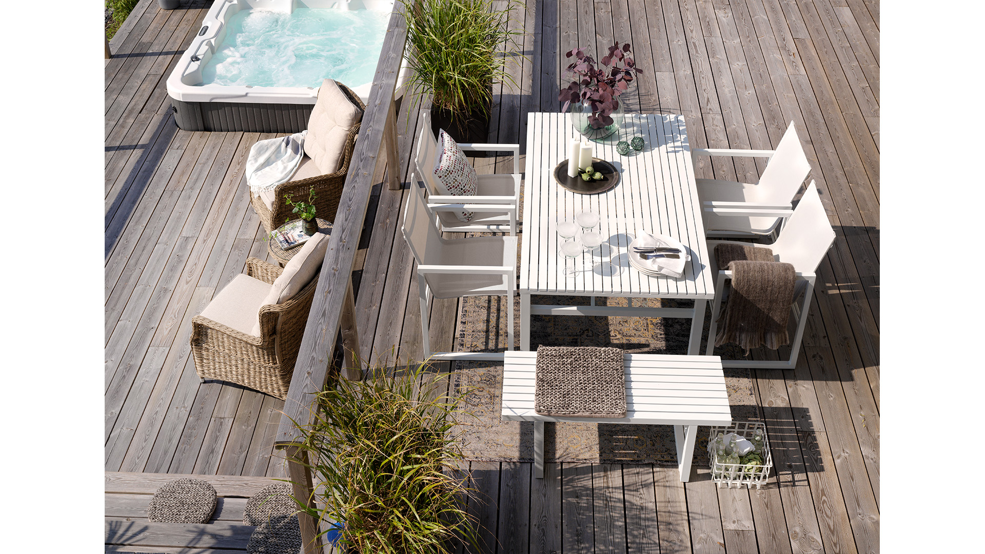 Vevi matbord vit 230cm