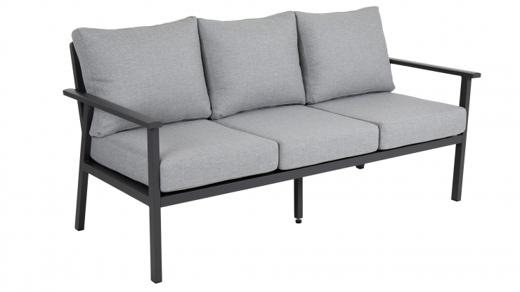 Samvaro 3-sits soffa hög grå