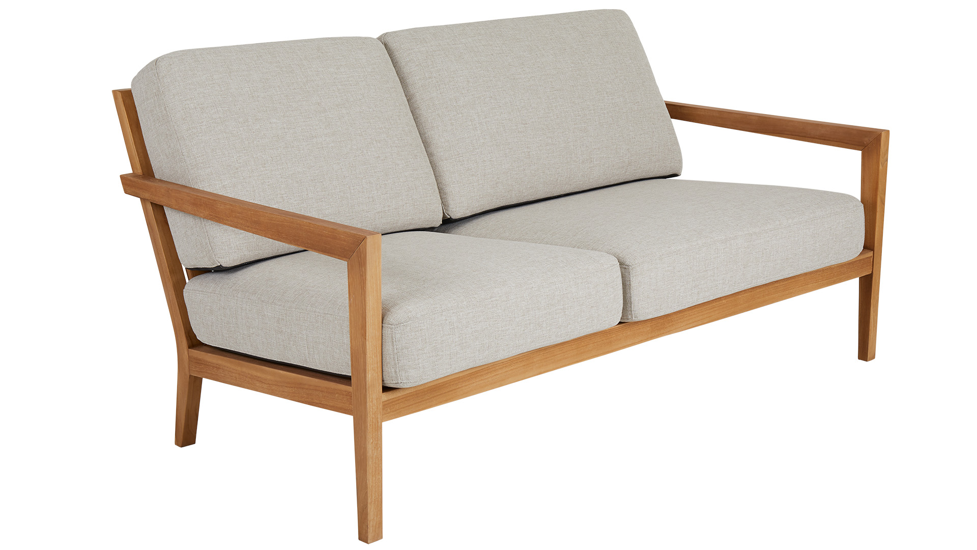 Populär 2,5 sits soffa teak inkl.dynor